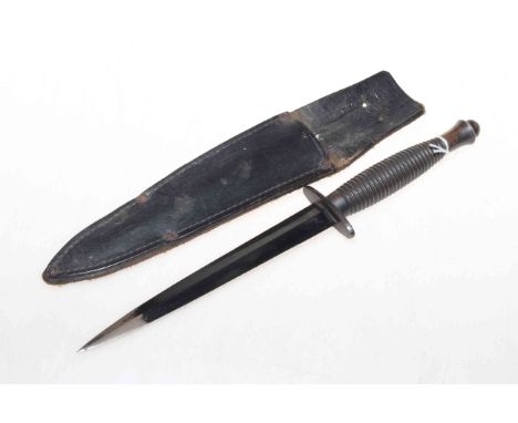 WWII Commando military dagger and scabbard.