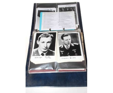 Battle of Britain, Luftwaffe, Fighter Aces, Kreigsmarine and U-Boat Hunters veterans autographed photo collection, approximat