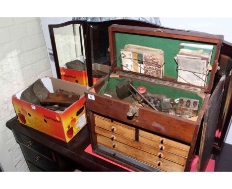 Box of tools with a vintage engineers chest.