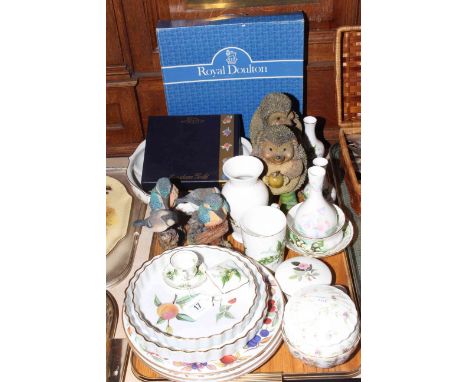 Collection of Hammersley, Minton, Wedgwood, Aynsley, Royal Worcester Evesham, Royal Doulton platter, etc.