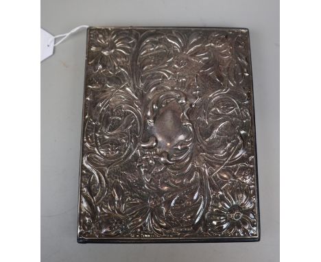 Art Nouveau style hallmarked silver address book