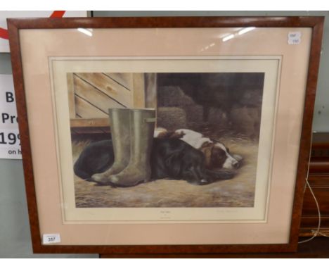 Signed L/E print 'Dog Tired' by Nigel Hemming 