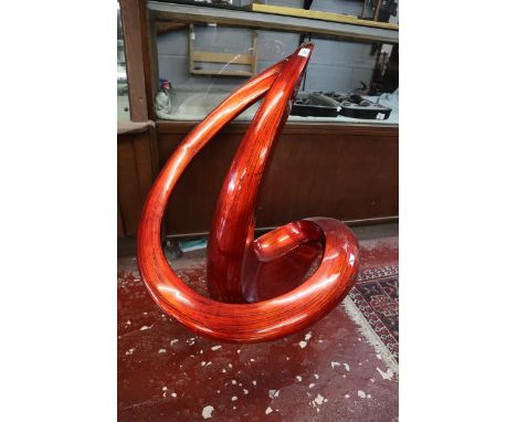 Large red modern art sculpture A/F 