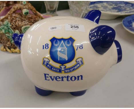 Ceramic Everton football club piggy bank 