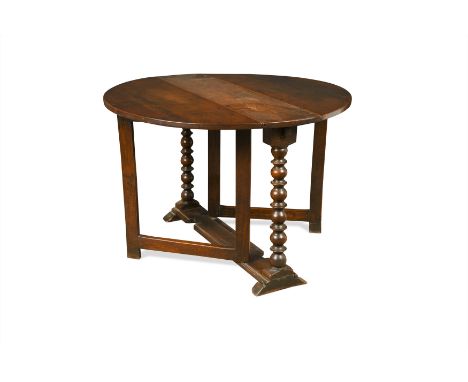on bobbin turned end supports, two gate legs and sledge stretcher 68 x 99 x 97cmCondition report: Please see photos for more 