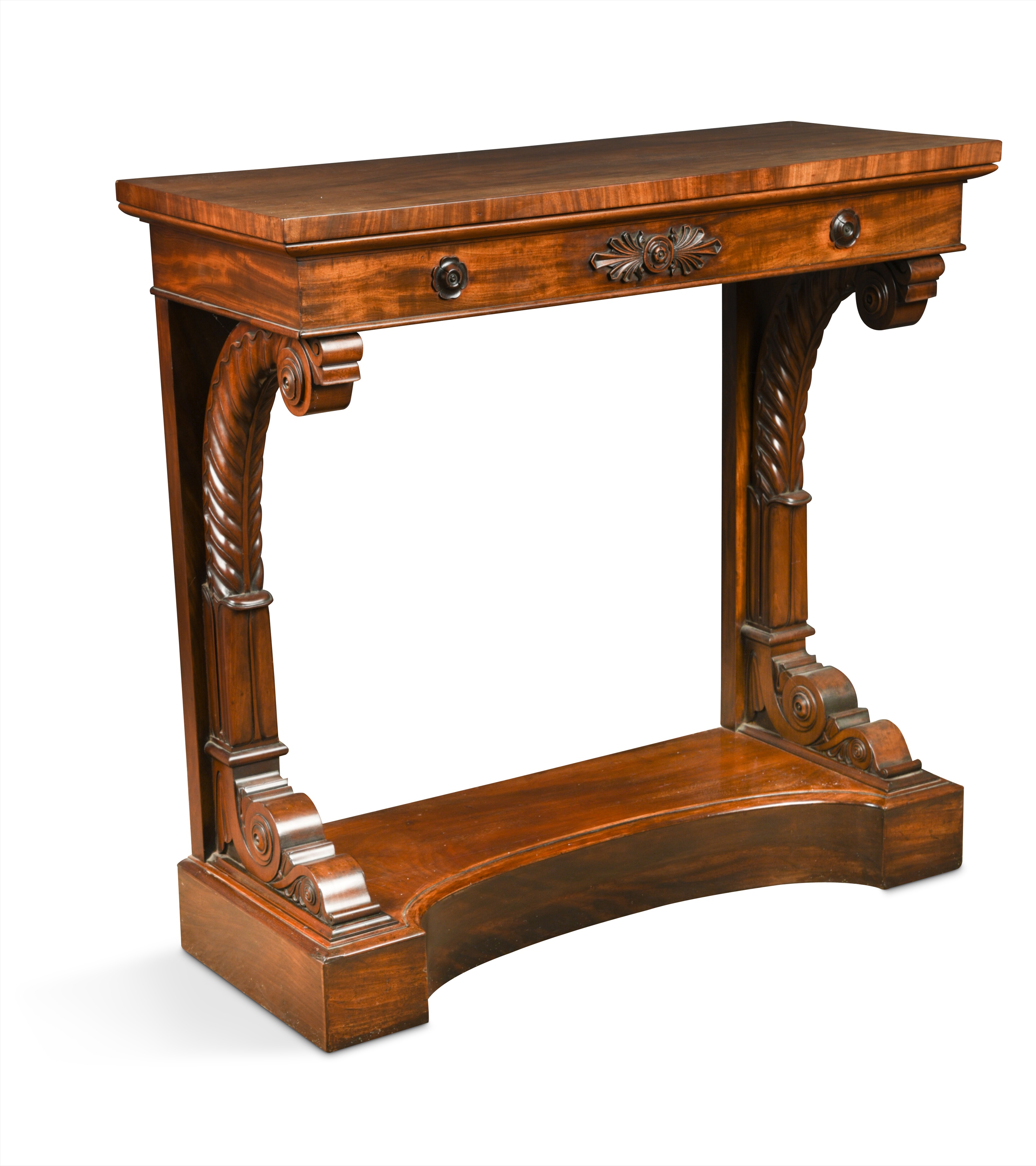 An early Victorian mahogany console table, in - Cheffins Fine Art