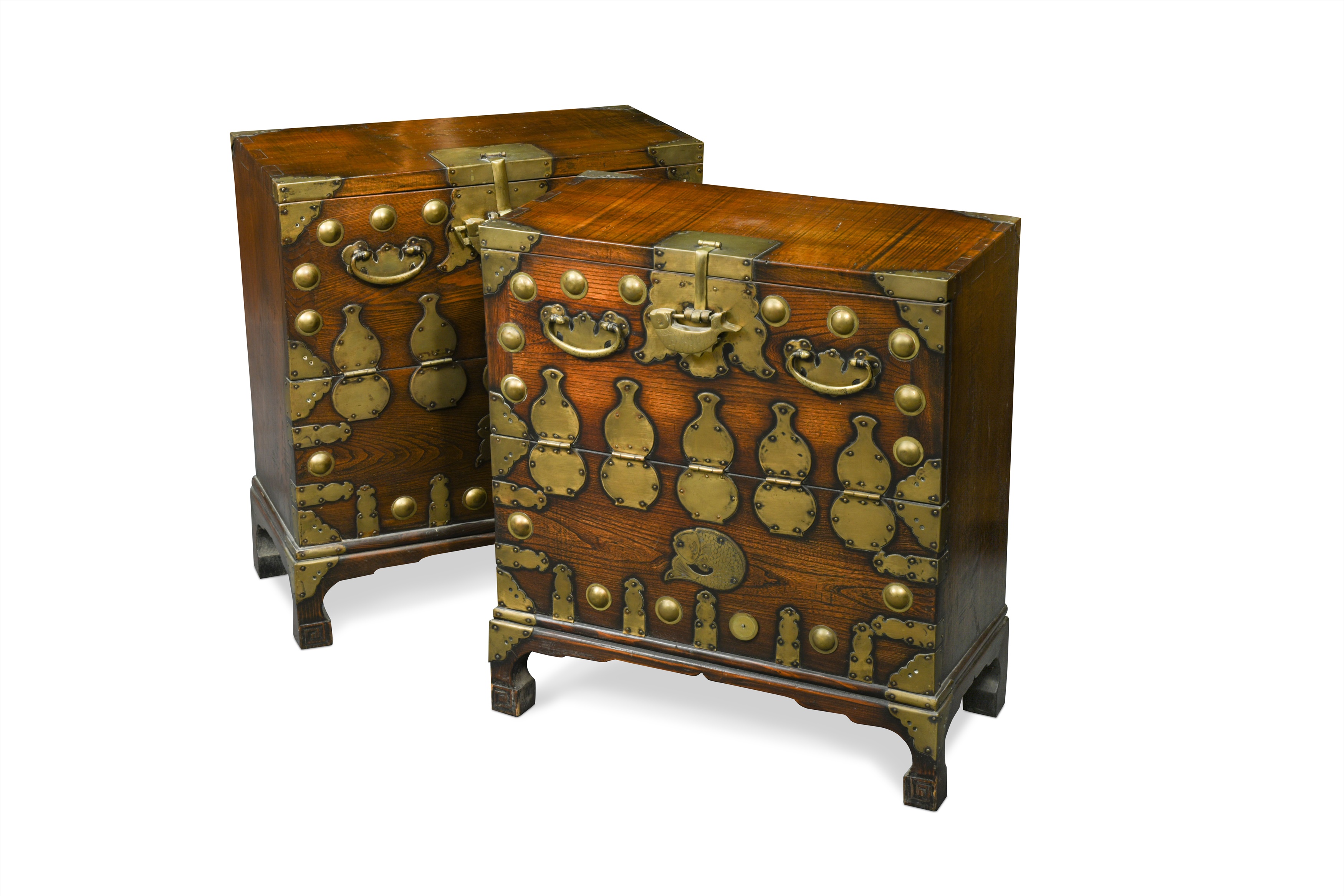 A pair of Korean tansu chests, mid 20th century, in Cheffins Fine Art
