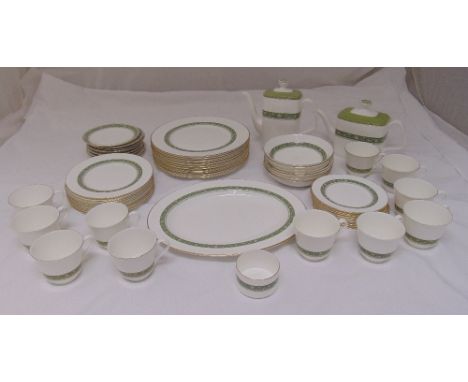 Royal Doulton Rondelay dinner and tea service to include plates, bowls, teapot, coffee pot, cups and saucers (58)