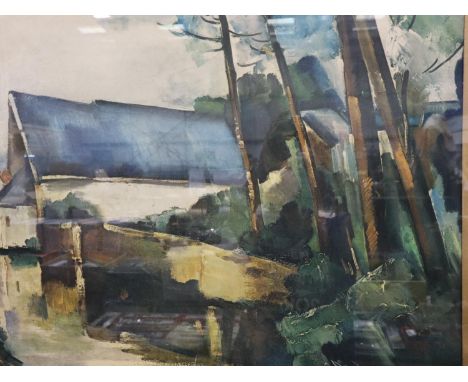 Maurice de Vlaminck (1876-1958): colour print, La Riviere Normande, 60 x 75 cm. Not available for in-house P&amp;P, contact P