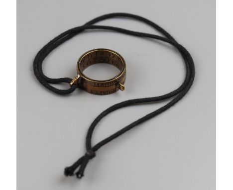 Small sundial ring (Anneau Solaire) marked 10 H.S. Thon 
