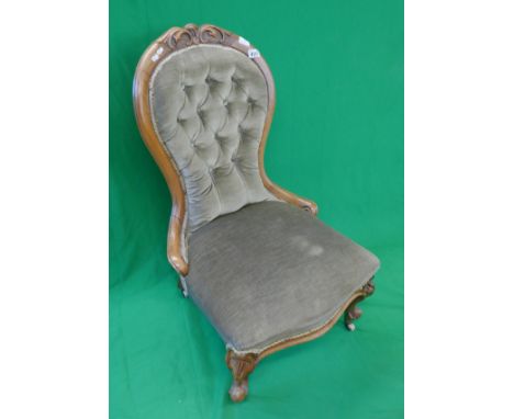 Victorian button back nursing chair 
