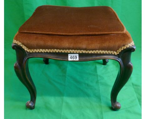 Regency stool with cabriole legs 