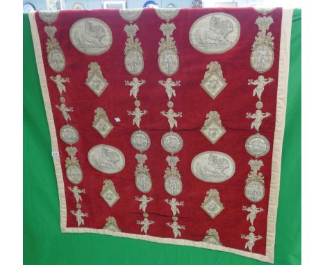 Quilted cherub tapestry 