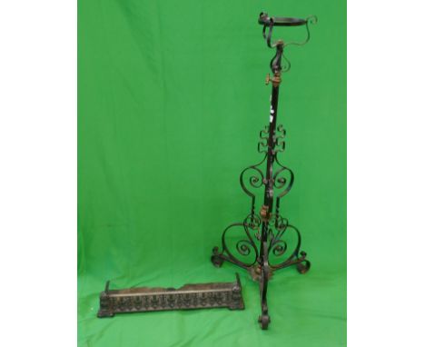 Small black fender and oil lamp stand 