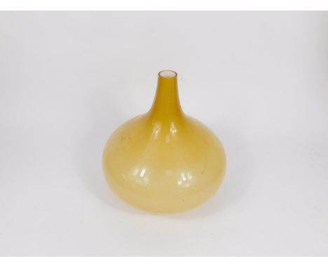 A 1960's cream through to gold glass ceiling light, 30.5cm high.