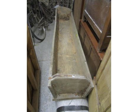 A large wooden trough, 32cm high x 240cm long, 44.5cm wide, Location: G 