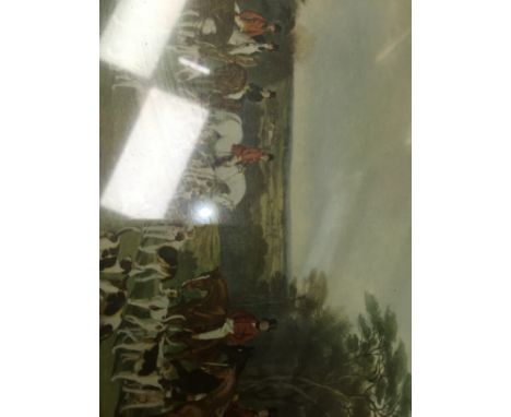 GROUP OF HUNTING-THEMED PRINTS
including 'The Meet', first published 1835; together with an etching of the Kelvingrove Art Ga