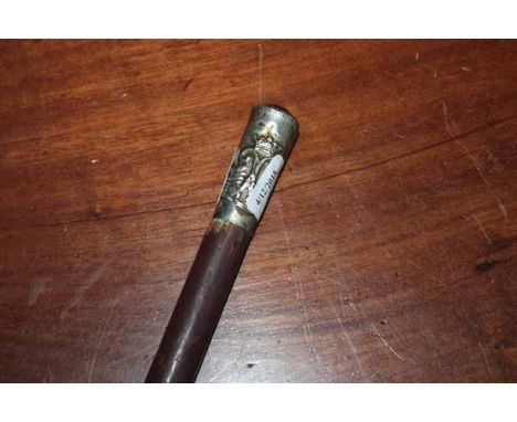 ARGYLL & SUTHERLAND HIGHLANDERS SWAGGER STICK
mounted in white metal, with insignia, 68cm long 