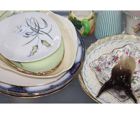 GOOD COLLECTION OF DECORATIVE CERAMICS AND PLATES
including Midwinter, Burleigh Ware, a hand paintd Poole vase, etc