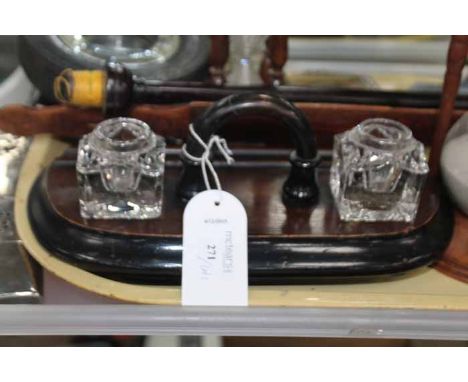 SELECTION OF MIXED COLLECTABLES
including two hourglasses, a chanter, an ashtray, a dunhill inspired lighter, a desk stand wi