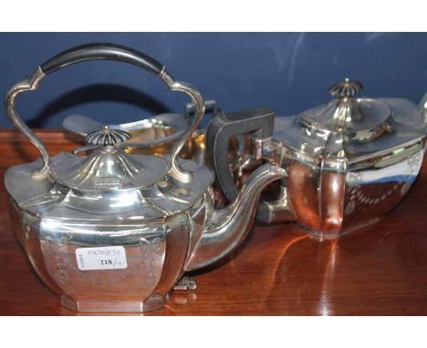 SILVER PLATED FOUR PIECE TEA SERVICE 