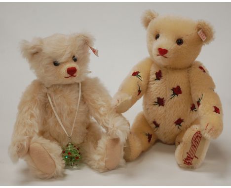 A modern Steiff 'Twinkle Christmas Swarovski' teddy-bear, North American limited edition No.734 of 1500, in rose mohair, with