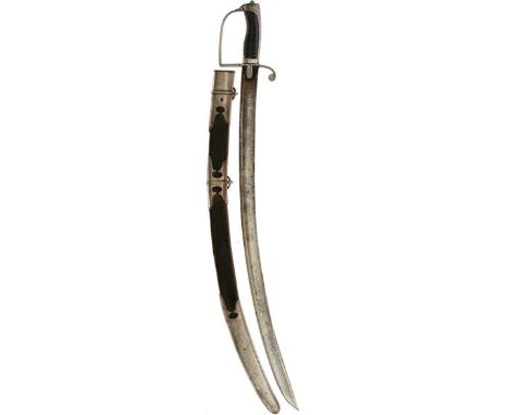 A 1788 PATTERN CAVALRY OFFICER'S SWORD, 70.5cm curved fullered blade decorated with celestial imagery and talismanic symbols,