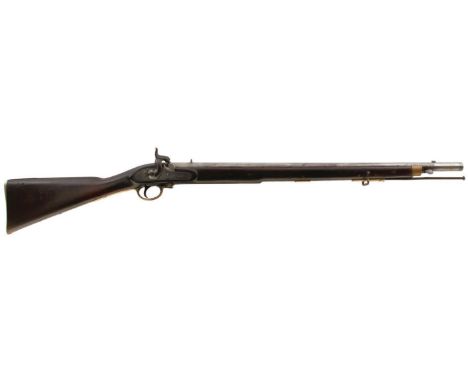 A .750 CALIBRE PATTERN 1842/3 SECOND MODEL PERCUSSION SAPPERS &amp; MINERS CARBINE, 30inch sighted barrel with various Ordnan