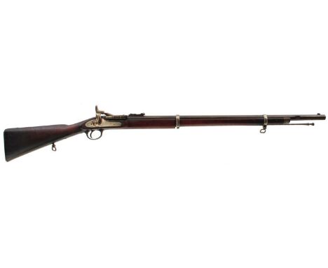 A .577 OBSOLETE CALIBRE TWO-BAND SNIDER ENFIELD CARBINE, 30.5inch sighted barrel fitted with ramp and ladder rear sights, the
