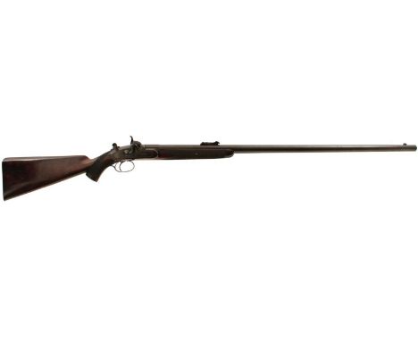 A .451 CALIBRE PERCUSSION WHITWORTH MATCH RIFLE BY BSA, 36inch sighted barrel fitted with ramp and ladder rear sights, the ba