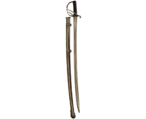 AN 1853 PATTERN FIRST DRAGOON GUARDS CAVALRY SWORD, 89.5cm curved fullered blade by Reeves and sharpened for use, regulation 