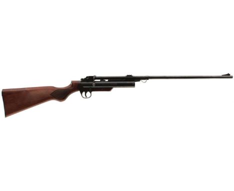AN ANTIQUE .22 CALIBRE WEBLEY MK2 FIRST PATTERN SERVICE AIR RIFLE, 25.5inch sighted barrel fitted with rear leaf sights and f