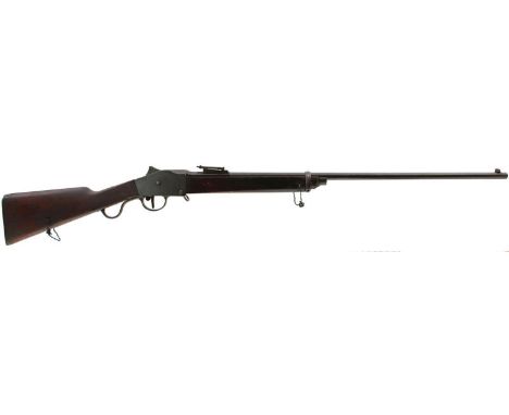AN OBSOLETE CALIBRE 8MM STEYR FALLING BLOCK BOER GUIDES RIFLE, 30.5inch sighted barrel fitted with ramp and ladder rear sight