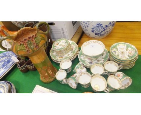 A Victorian Copeland part tea service comprising ten various cups, ten saucers, ten side plates, seven various larger plates 