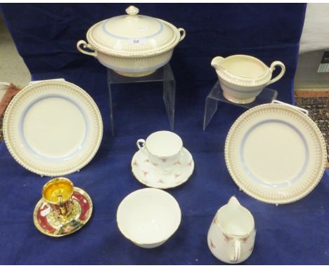 A Solian ware Soho Pottery Limited part dinner service, a Royal Grafton bone china part tea service and three small cabinet c