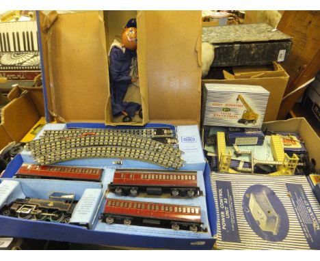 A Hornby Dublo Electric Train set, boxed, together with various other accessories, rolling stock, signal, bridges, etc, toget