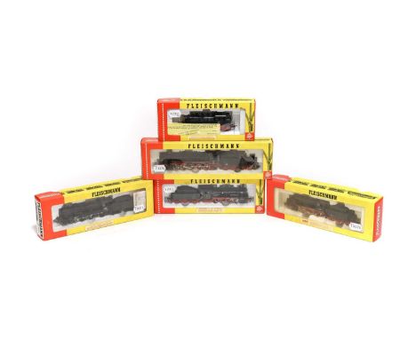 Fleischmann HO Gauge Locomotives 4147 0-8-0 Hanover 4537, 4161 4-6-0 NS 3854, 4140 2-6-0 DB 24074, 4175 2-10-0 DB 50058 and 4