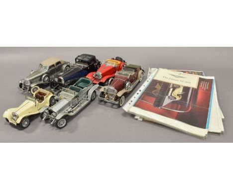 Franklin Mint Various Cars Mercedes 500K, Duesenberg Derham, Bugatti Royale, Rolls Royce, Jaguar SS and Duesenberg SJ Twenty 