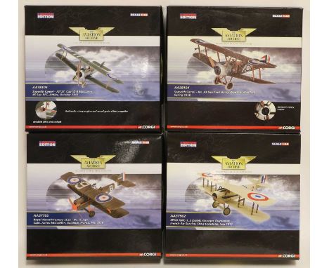 Corgi Aviation Archive 1:48 Scale WWI Group AA37705 Royal Aircraft Factory SE5a, AA37902 SPAD XIIIC, AA38104 Sopwith Camel an