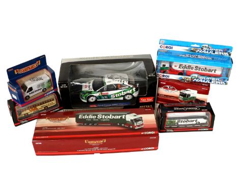 Sun Star3929 Ford Focus WRC 1:18 Scale  (E box E) together with other Eddie Stobart diecast: Corgi CC15002 Iveco, CC13719 Sca