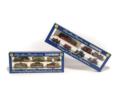 Fleischmann HO Gauge Two Sets 4881 0-10-0T KPEV 8177 Passenger and 48842-8-0 PstB 5353 Goods (both E-G boxes G) (2)