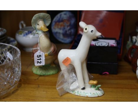 A BESWICK WARE BEATRIX POTTER FIGURE, 'Jemima Puddleduck' Bp-9a, Centenary backstamp, together with Midwinter 'Larry the Lamb