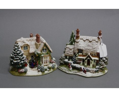 TWO LILLIPUT LANE SCULPTURES FROM CHRISTMAS SPECIAL EDITION, modelled as 'Frosty Morning', L2128 (1998) and 'The First Noel',