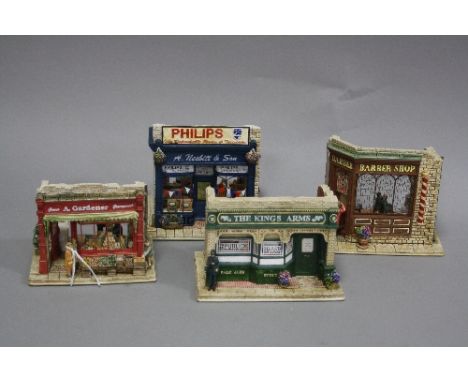 FOUR LILLIPUT LANE MOMENTS IN TIME SCULPTURES, to include 'Banana's Are Back', L2198, 'Our First Telly', L2201, 'Short Back &