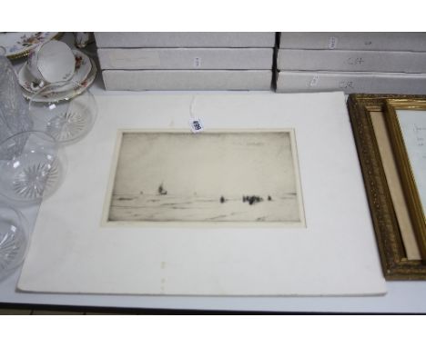 JOSEPH GRAY (1890-1962), Farewell to the fleet, etching, signed lower left, approximately 21cm x 30.5cm