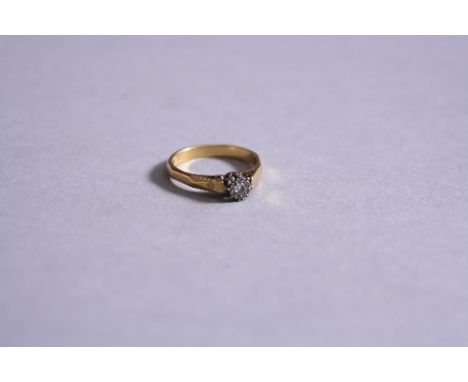 A LATE 20TH CENTURY SINGLE STONE DIAMOND RING, one modern round brilliant cut diamond illusion set, approximate diamond weigh