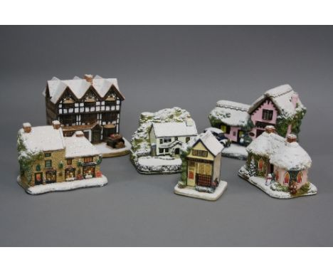 TWO BOXED ILLUMINATED LILLIPUT LANE SCULPTURES, 'Christmas Feast', L3748 and 'Christmas Delights', L3732, together with three
