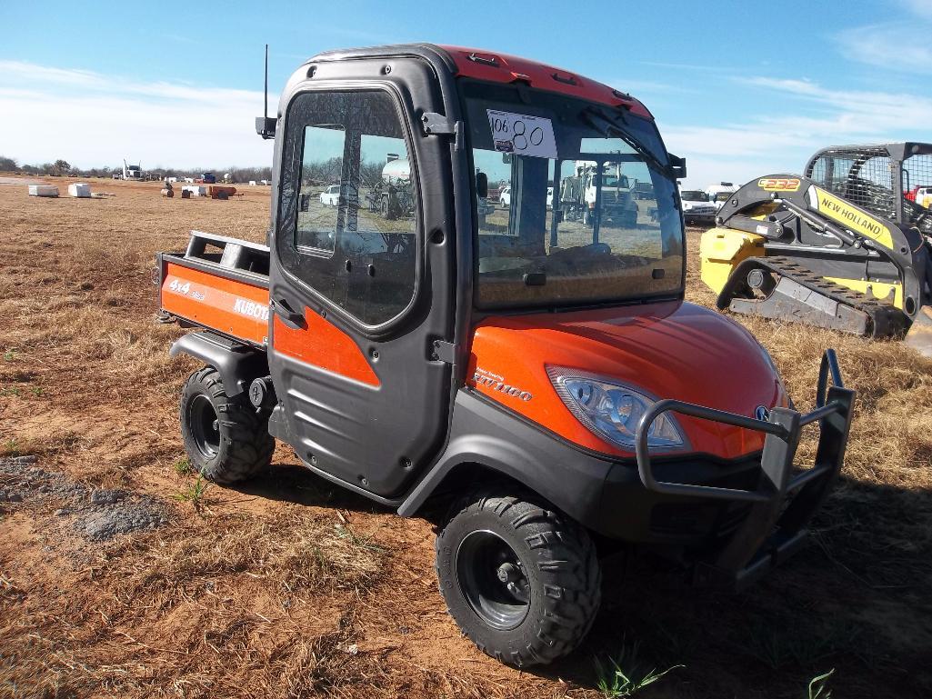 2012 Kubota RTV1100 4x4 Side by Side, s/n 34724, diesel eng, cab, a/c
