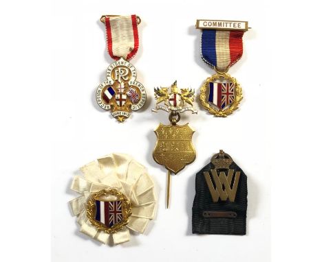 1913 City of London Reception of the French President Medal &amp; Badges.An interesting selection of quality enamel and ename