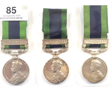 Border Regiment 3 x India General Service Medal Clasp “Afghanistan NWF 1919”Awarded to “200872 CPL A WOOD 2-4 BORD R”. ... “2